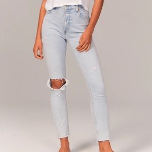 Light ripped Abercrombie jeans